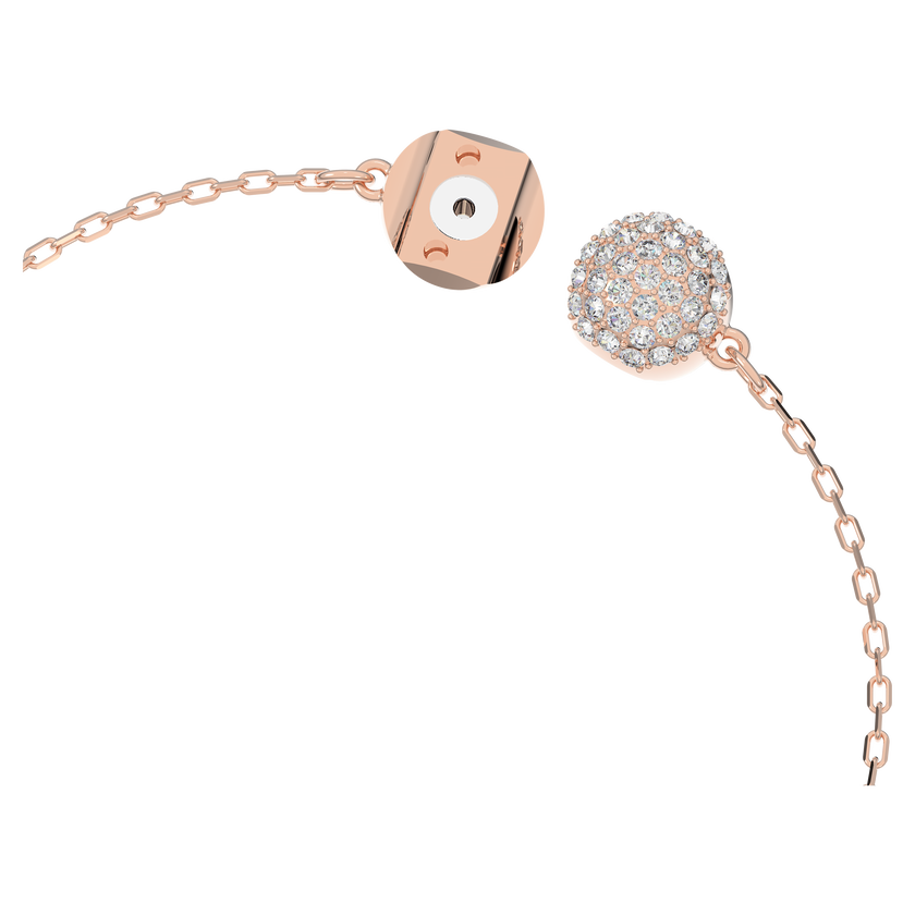 swarovski سوار swan، قفل مغناطيس، على شكل بجعة، لون وردي، طلاء ذهبي وردي