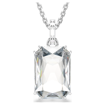 swarovski قلادة millenia، قطع مُثَمَّن، لون أبيض، طلاء روديوم