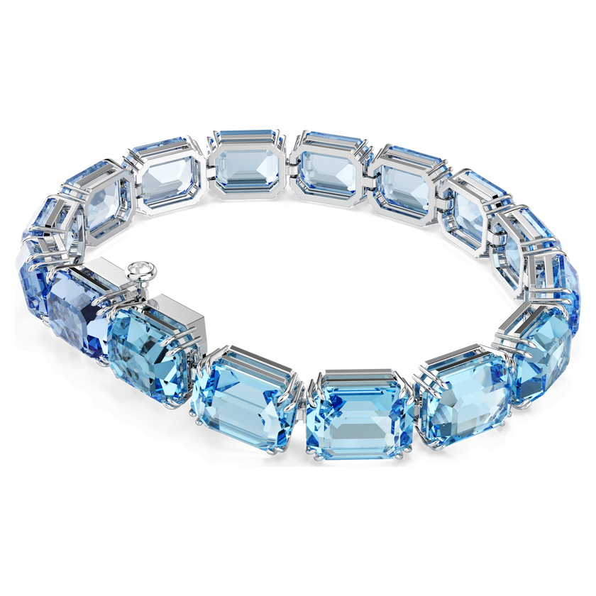 swarovski سوار millenia، قطع مثمن، لون متدرج، لون أزرق، طلاء روديوم
