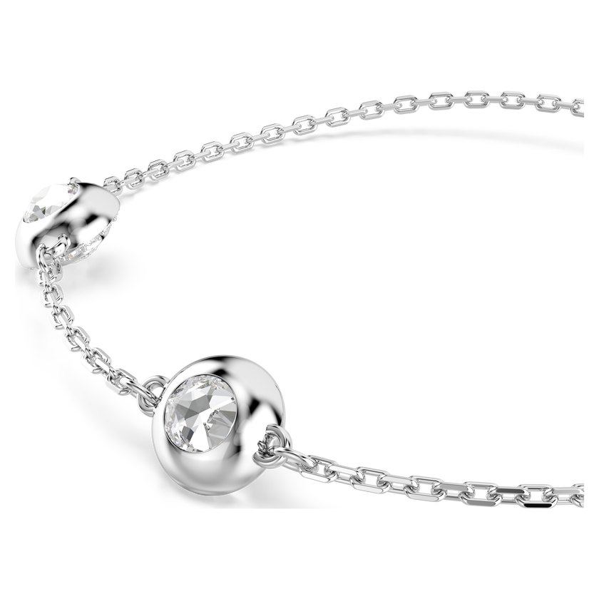 swarovski سوار una angelic، قطع مستدير، حليات ثنائية الوجه، لون أبيض، طلاء روديوم