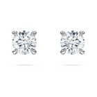 swarovski أقراط دبوسية eternity، أحجار ألماس مُصنعة في المختبر بإجمالي 0 5 قيراط، ذهب أبيض عيار 18