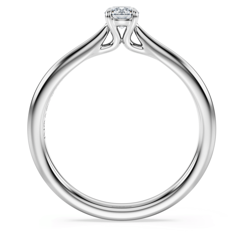 swarovski خاتم سوليتير eternity، أحجار ألماس مُصنعة في المختبر بإجمالي 0 25 قيراط، شكل مستدير، فضة إسترليني