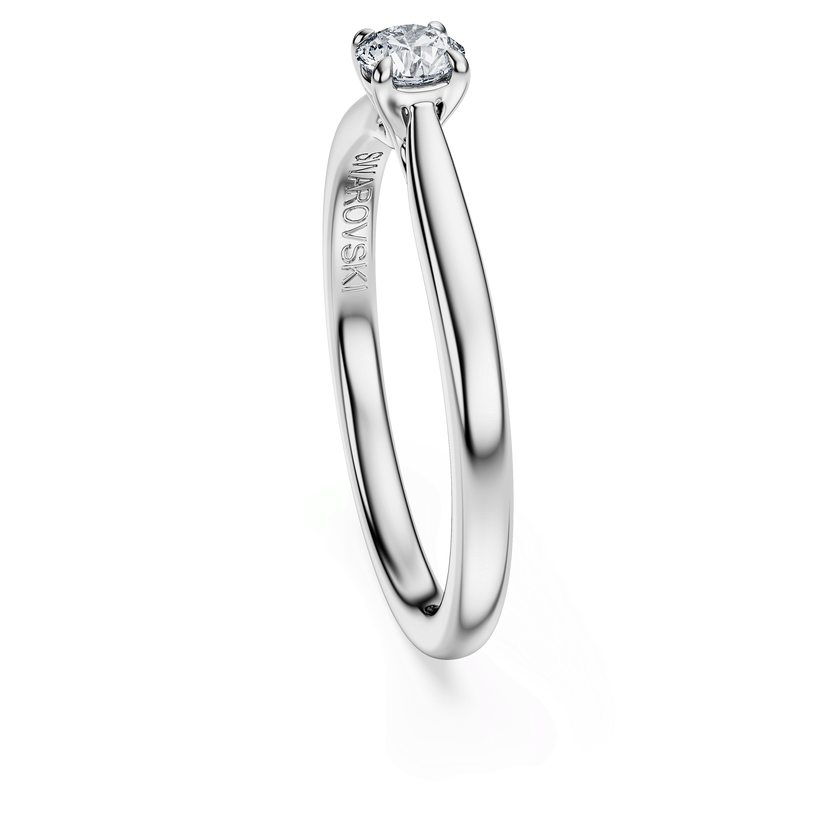 swarovski خاتم سوليتير eternity، أحجار ألماس مُصنعة في المختبر بإجمالي 0 25 قيراط، شكل مستدير، فضة إسترليني