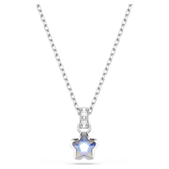 swarovski قلادة chroma، قطع متنوع، نجمة، لون أبيض، طلاء روديوم
