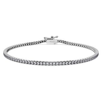 swarovski سوار تنس eternity، أحجار ألماس مُصنعة في المختبر بإجمالي 1 5 قيراط، ذهب أبيض عيار 18