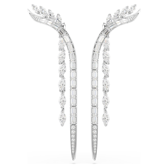 swarovski أقراط mesmera، قطع متنوع، لون أبيض، طلاء روديوم
