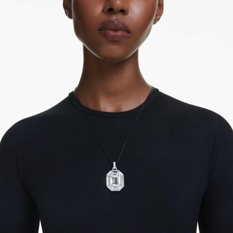 swarovski قلادة lucent، قطع مثمن، لون أبيض