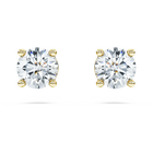 swarovski أقراط دبوسية eternity، أحجار ألماس مُصنعة في المختبر بإجمالي 1 قيراط، ذهب أصفر عيار 18