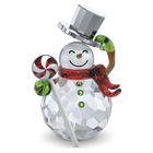 مجسم على شكل رجل ثلج ممسكاً بحلوى Holiday Cheers