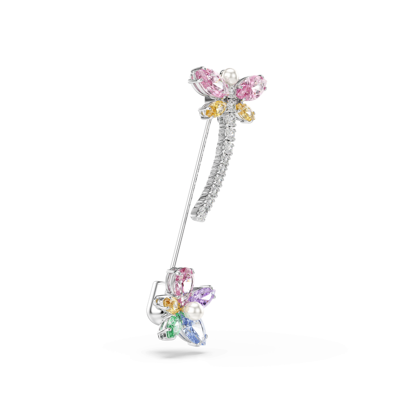 بروش ariana grande x swarovski، قطع متنوع، شكل يعسوب، ألوان متعددة، طلاء روديوم