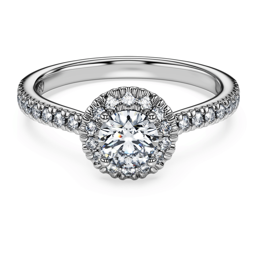 swarovski خاتم سوليتير eternity، ألماس مُصنع في المختبر إجمالي 0 8 قيراط، ذهب أبيض عيار 18 قيراط