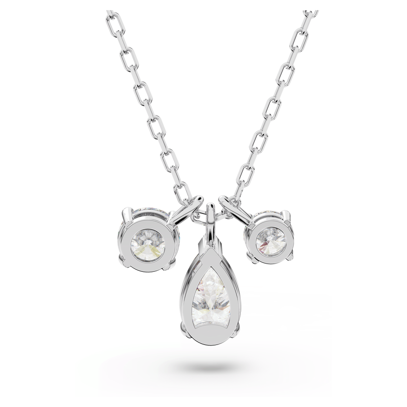 swarovski قلادة mesmera، قطع مختلط، على شكل عنقودي، لون أبيض، طلاء روديوم