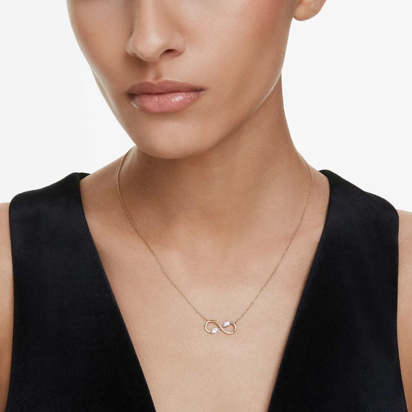 swarovski قلادة eternity، ألماس مُصنع في المختبر إجمالي 0 35 قيراط، أشكال متنوعة، ذهب أصفر عيار 18 قيراط