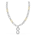 swarovski سلسلة dextera، قطع مستدير، لون أبيض، لمسة نهائية من معادن مختلطة