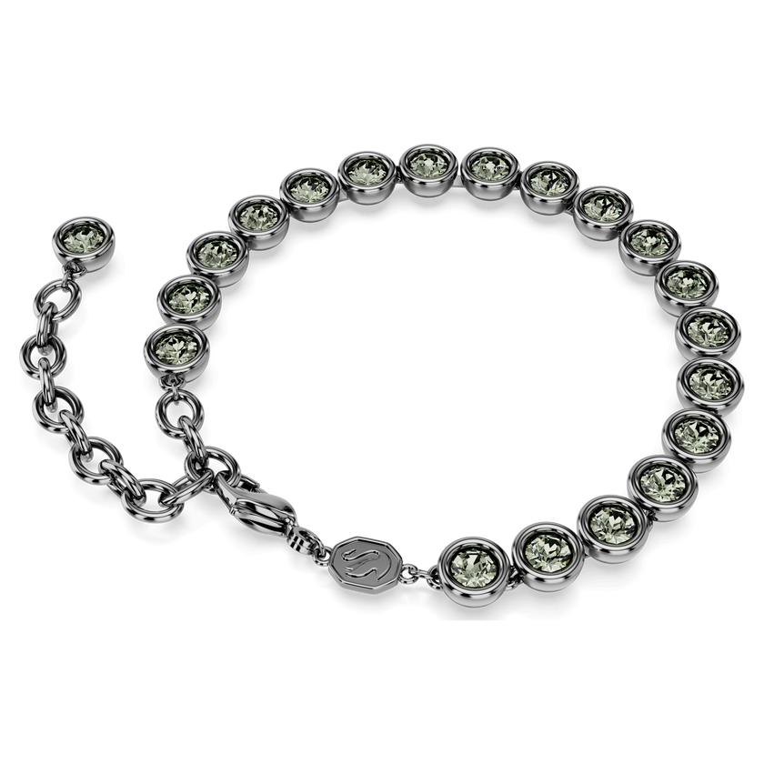 swarovski سوار imber، قطع مُستدير، لون أسود، طلاء روثينيوم