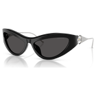 swarovski نظارة شمسية، على شكل عين القطة، sk6046، لون أسود