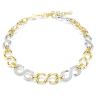 swarovski عقد dextera، قطع مستدير، سلسلة، لون أبيض، لمسة نهائية من معادن مختلطة