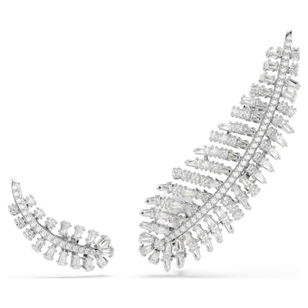 swarovski أقراط vienna، قطع متنوع، ريشة، لون أبيض، طلاء روديوم