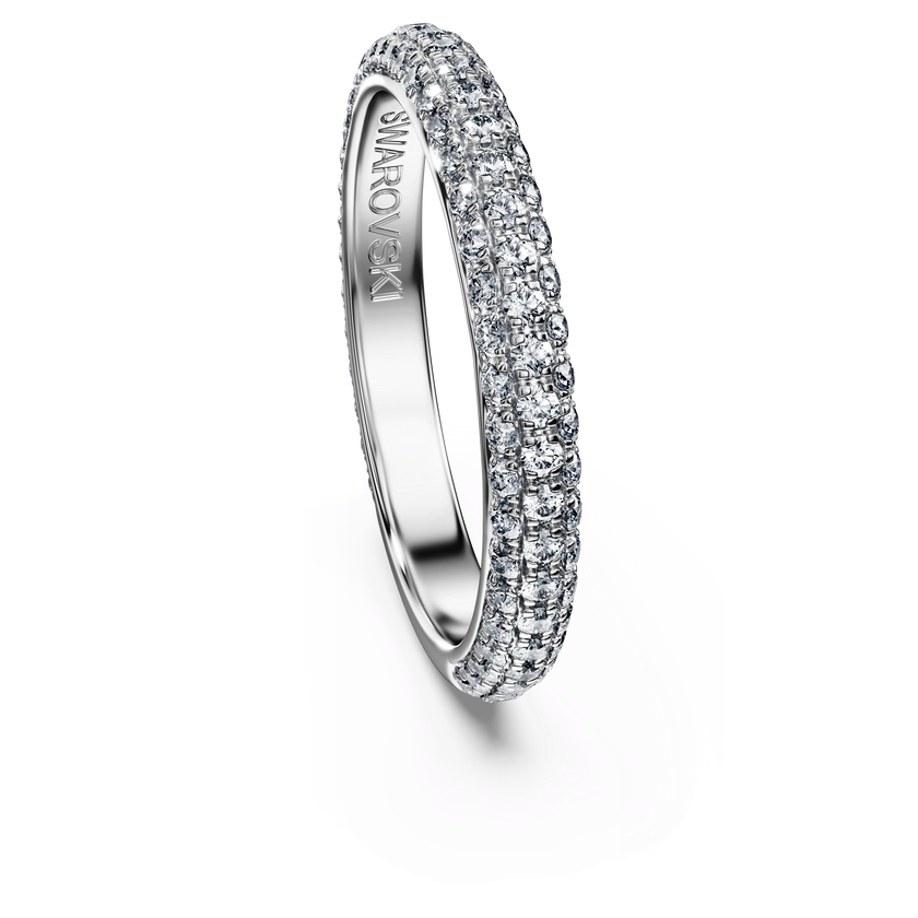 swarovski دبلة eternity، أحجار ألماس مُصنعة في المختبر بإجمالي 0 75 قيراط، ذهب أبيض عيار 18