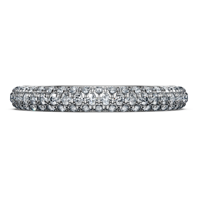swarovski دبلة eternity، أحجار ألماس مُصنعة في المختبر بإجمالي 0 75 قيراط، ذهب أبيض عيار 18