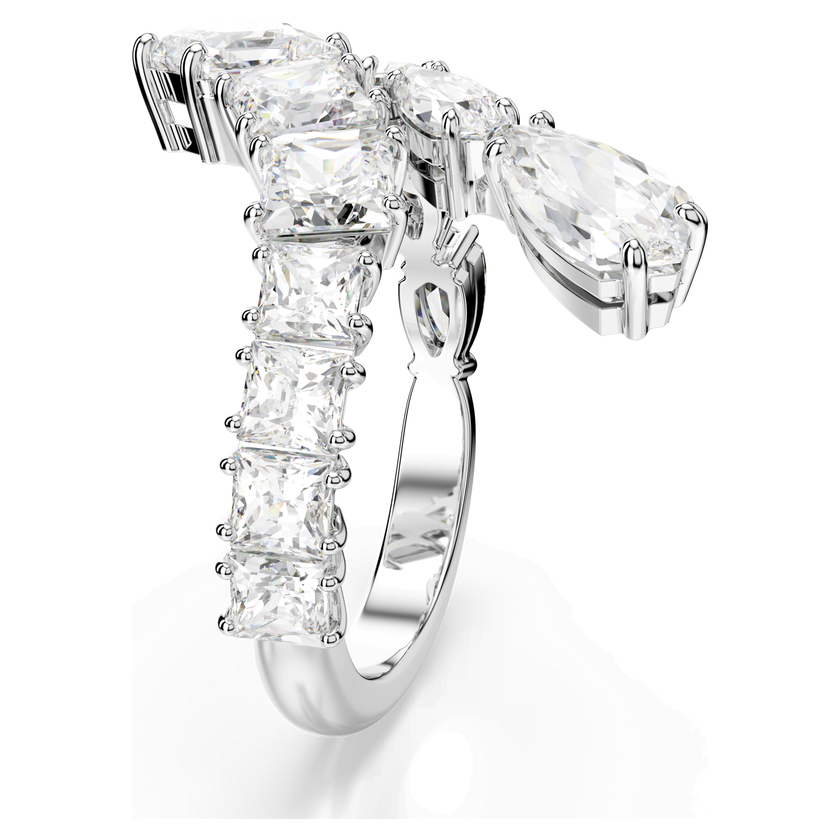 swarovski خاتم matrix، قطع متنوع، لون أبيض، طلاء روديوم