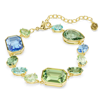 swarovski سوار gema، قطع متنوع، ألوان متعددة، طلاء باللون الذهبي