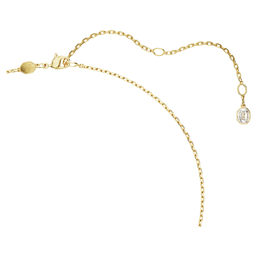 swarovski قلادة lucent، شكل مُثَمَّن، لون أصفر، طلاء باللون الذهبي