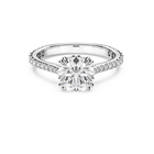 swarovski stilla cocktail ring  round cut  pav   white  silver tone finish