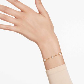 swarovski سوار imber، قطع مُستدير، لون أبيض، طلاء بلون ذهبي