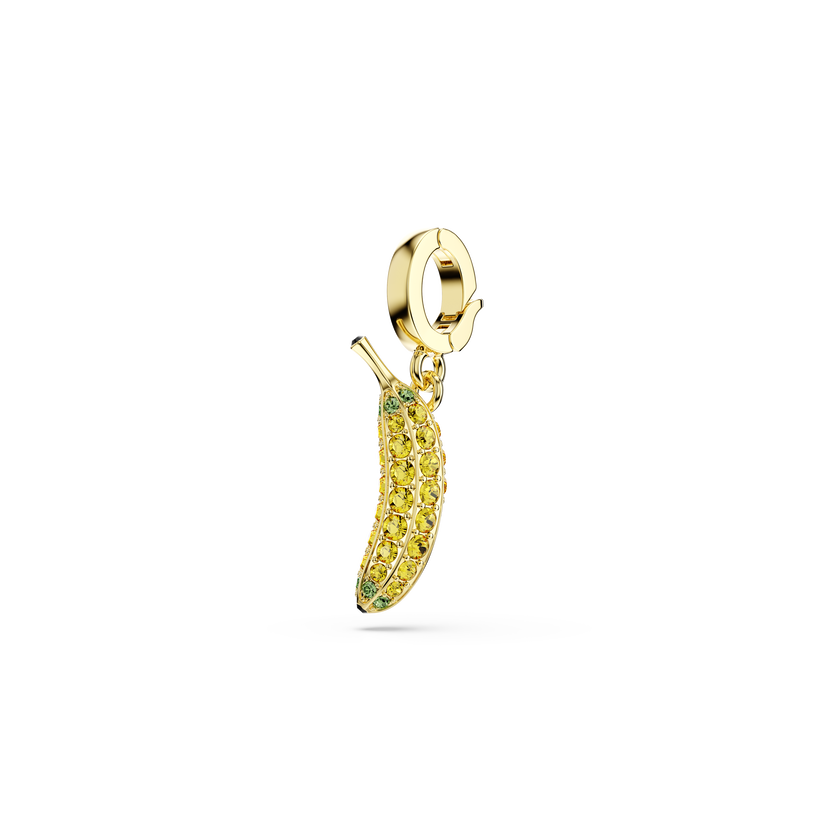 swarovski minions banana charm  pav   yellow  gold tone plated