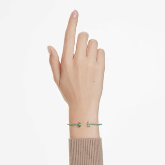 swarovski سوار matrix، قطع متنوع، لون أخضر، طلاء باللون الذهبي