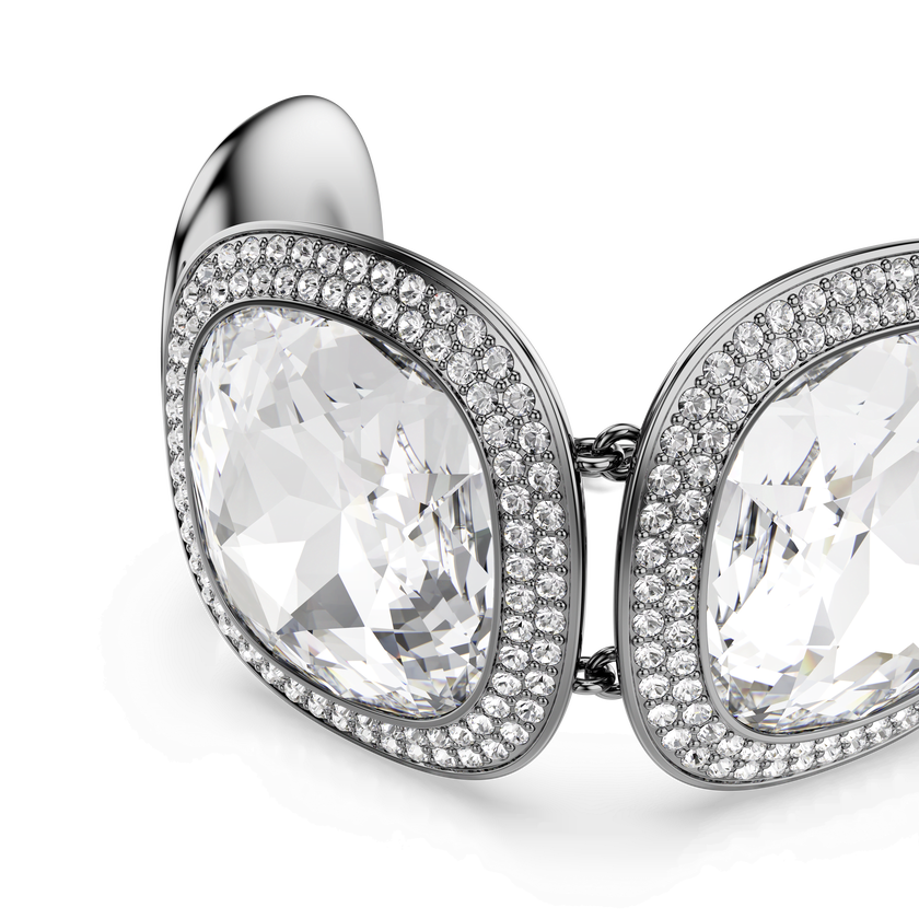swarovski سوار una angelic، قطع كوشن، لون أبيض، طلاء روتينيوم