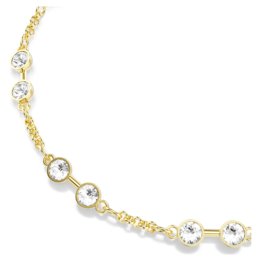 سوار swarovski remix، قطع مُستدير، لون أبيض، لمسة نهائية من الذهب عيار 18 قيراط