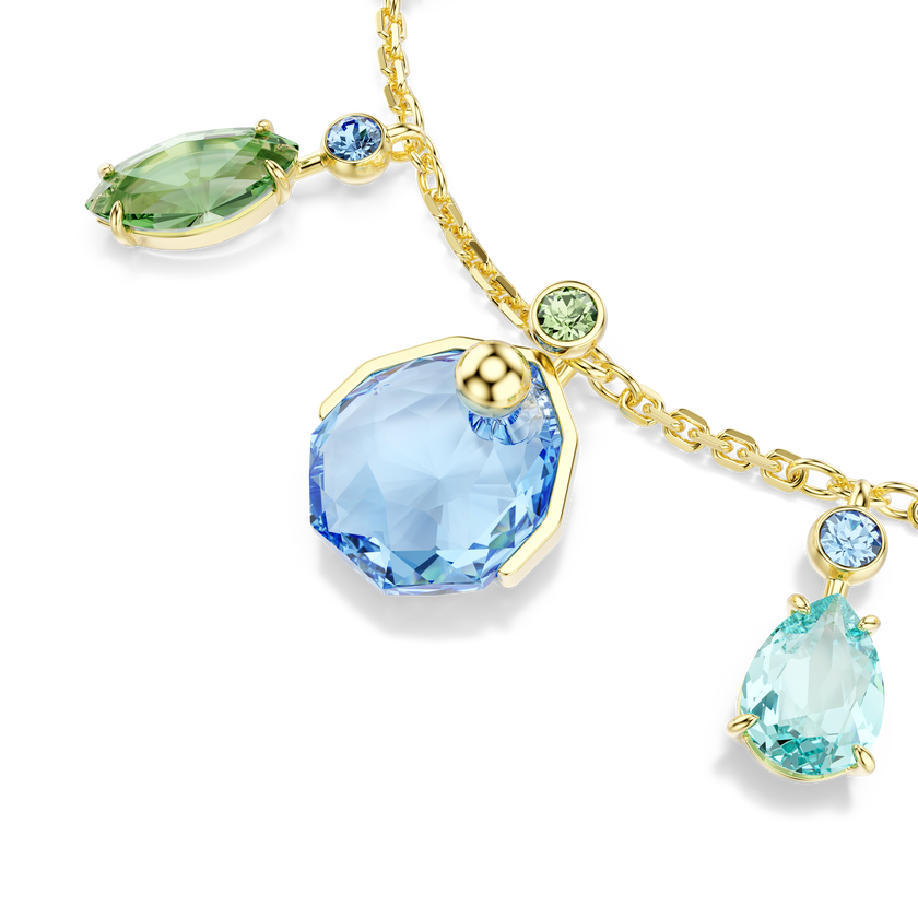 swarovski سوار gema، قطع متنوع، ألوان متعددة، طلاء باللون الذهبي