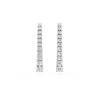 swarovski eternity drop earrings  lab grown diamonds 1 3 ct tw  round shape  18k white gold