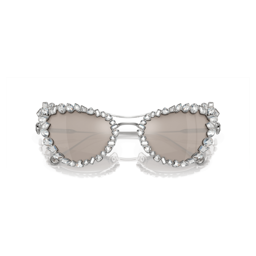 swarovski نظارة شمسية، تصميم ميز، على شكل عين قط، sk7011el، لون أبيض