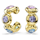 swarovski أقراط حلقية gema، قطع متنوع، ألوان متعددة، طلاء باللون الذهبي