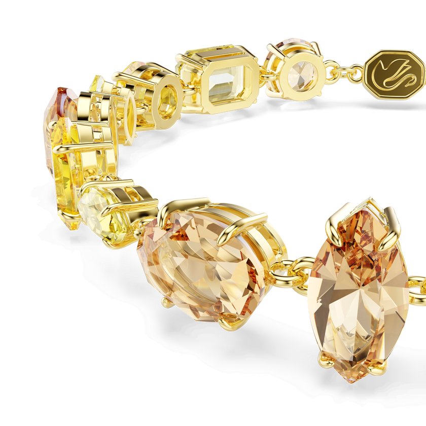 swarovski سوار gema، قطع متنوع، لون أصفر، لمسة نهائية من الذهب عيار 18 قيراط