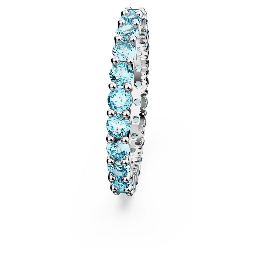 swarovski خاتم matrix، قطع مُستدير، لون أزرق، طلاء روديوم