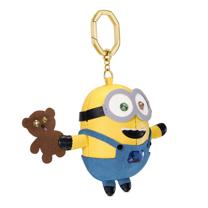 swarovski minions bag charm  multicolored  gold tone plated