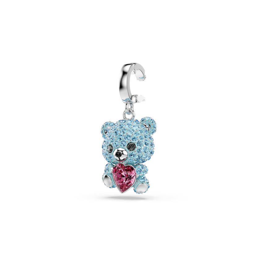 swarovski حلية idyllia، قطع متنوع، شكل دب، لون أزرق، طلاء روديوم