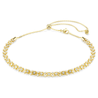 swarovski dextera necklace  round cut  white  gold tone finish