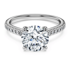 swarovski خاتم سوليتير eternity، ألماس مُصنع في المختبر بإجمالي 2 2 قيراط، شكل دائري، ذهب أبيض عيار 18