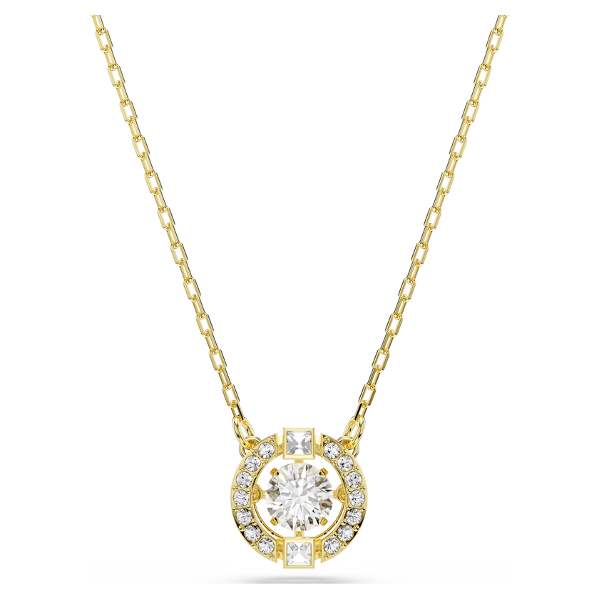 swarovski قلادة una angelic، قطع متنوع، لون أبيض، لمسة نهائية من الذهب عيار 18 قيراط
