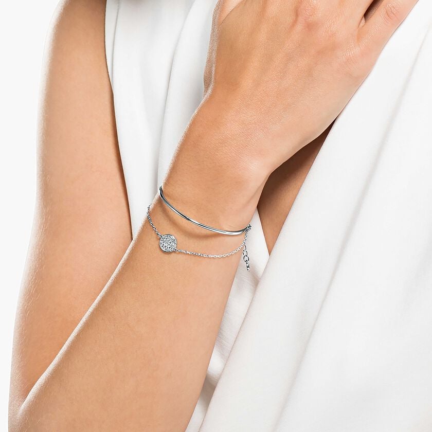 swarovski سوار ginger، لون أبيض، طلاء روديوم