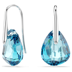swarovski galet drop earrings blue rhodium plated