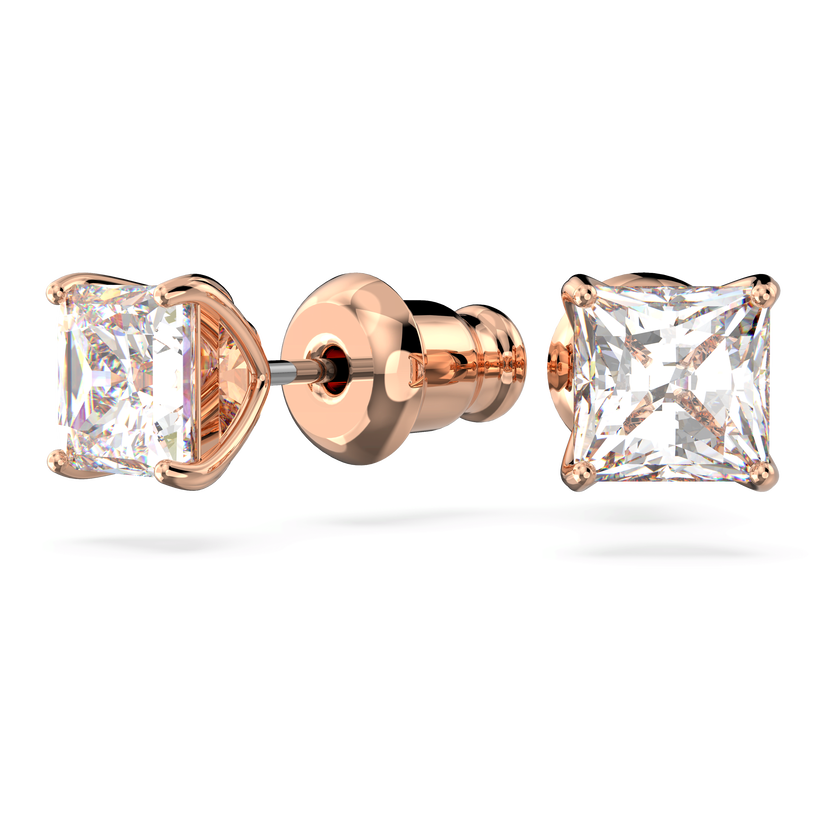 swarovski أقراط attract للأذن المثقوبة، لون أبيض، طلاء روديوم