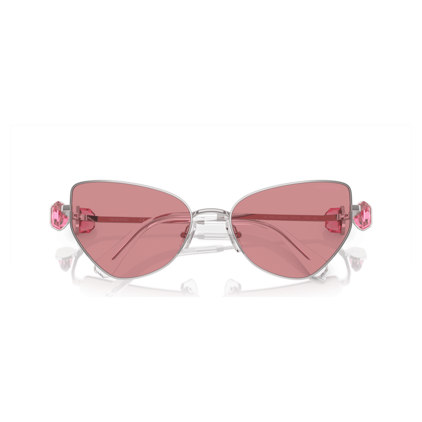swarovski نظارة شمسية، شكل كات آي، sk7003el، لون وردي