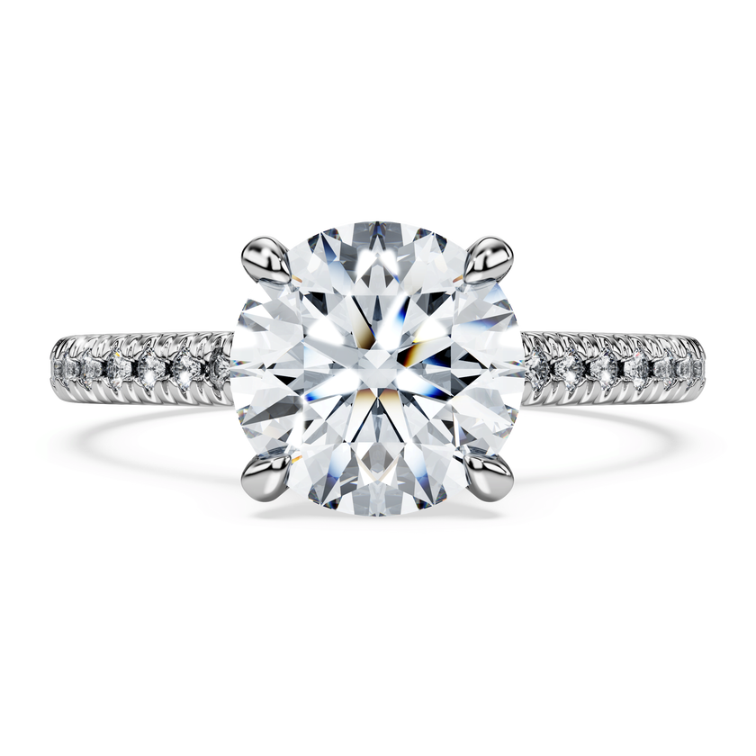 swarovski خاتم سوليتير eternity، ألماس مُصنع في المختبر بإجمالي 2 2 قيراط، شكل دائري، ذهب أبيض عيار 18