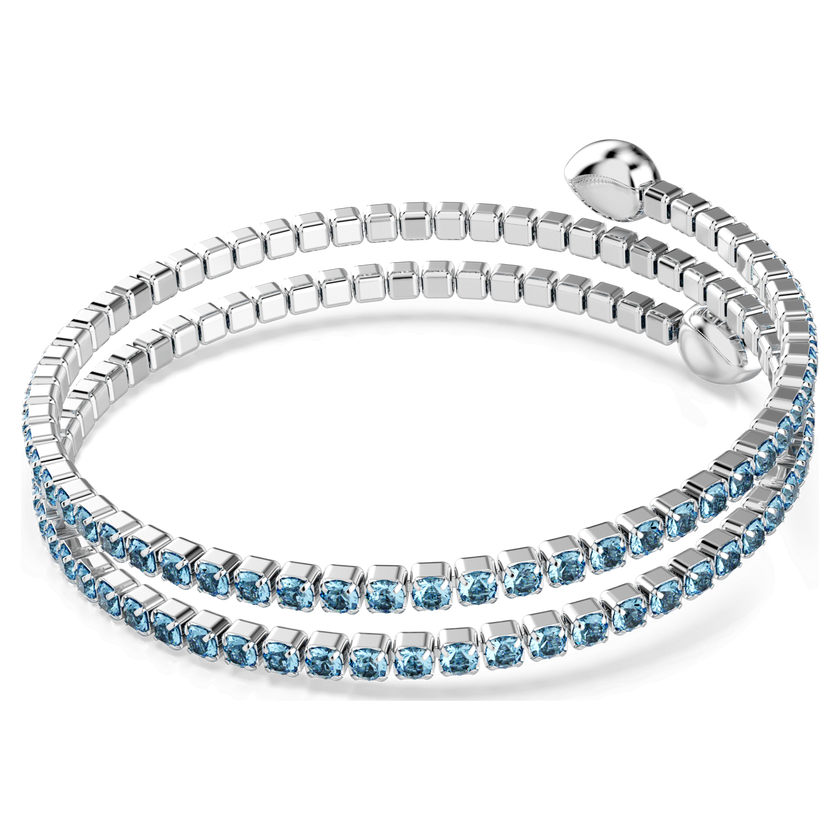swarovski سوار twisty، قطع متنوع، لون أزرق، طلاء روديوم